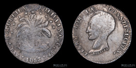 Bolivia. 4 Soles 1853 J. La Paz Mint. KM124