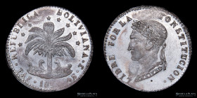 Bolivia. 4 Soles 1853 J. La Paz Mint. KM125