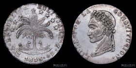 Bolivia. 4 Soles 1855 F. La Paz Mint. KM130