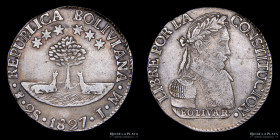 Bolivia. 2 Soles 1827 JM. KM95