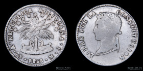 Bolivia. 2 Soles 1855 MJ. KM121.2