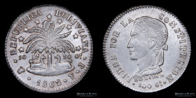 Bolivia. 2 Soles 1862/1 FP. KM135.2