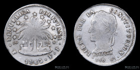 Bolivia. 2 Soles 1863/2 FP. KM135.2