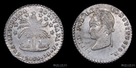 Bolivia. 1 Sol 1855 F. La Paz Mint. KM128