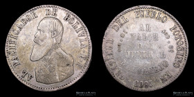 Bolivia. 1 Melgarejo 1865 FP. KM146