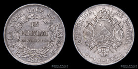 Bolivia. 1 Boliviano 1872 FE. KM155.4