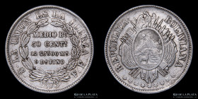 Bolivia. 50 Centavos 1873 FE. KM161.2