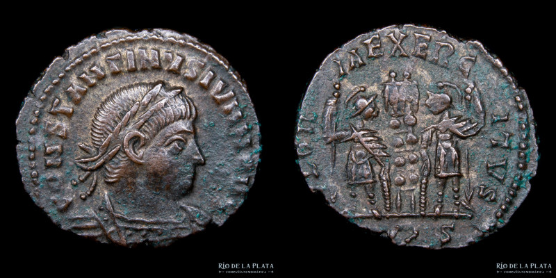 Roma Siglo IV. Constantino II Cesar 316-337DC. AE Centenional, Ceca de Treveri. ...