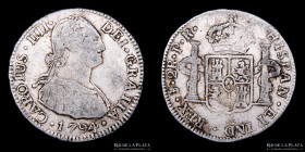 Potosi. Carlos IV. 2 Reales 1794 JR. CJ 78.6