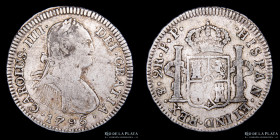 Potosi. Carlos IV. 2 Reales 1795 PP. CJ 78.7.2