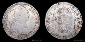 Potosi. Carlos IV. 2 Reales 1796 PP. CJ 78.8