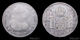 Potosi. Carlos IV.  1/2 Real 1804 PJ, CJ 80.16