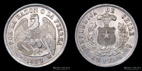 Chile. 1 Peso 1883. KM142.1