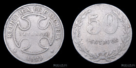 Colombia. 50 Centavos 1921 Lazareto. KML13