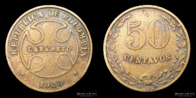 Colombia. 50 Centavos 1928 Lazareto. KML14