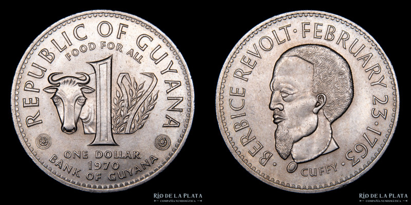 Guyana. 1 Dollar 1970. Cu-Ni; 35.5 mm; 19.1g. KM36 (VF +)

Estimate: USD 15 - ...