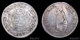 Peru. 2 Reales 1827 JM. KM141.1