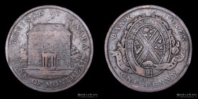 Canada. 1 Penny Token 1842. Bank of Montreal. KMTn19