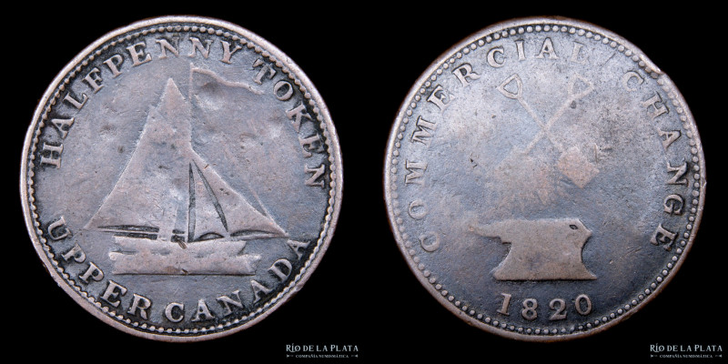 Canada. 1/2 Penny Token 1820. Upper Canada. CU; 27.0mm; 6.20g. Breton 727 (VG)
...