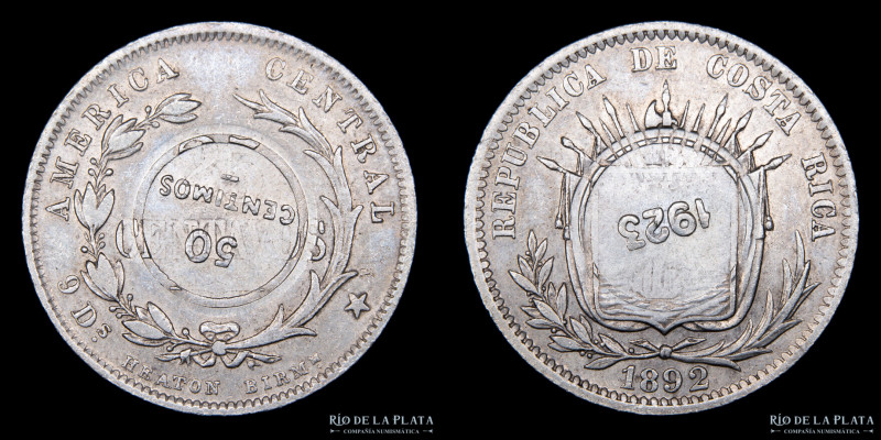 Costa Rica. 50 Céntimos 1923. AG.750; 25.0mm; 6.30g. KM159 (VF+)

Estimate: US...