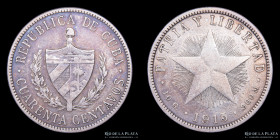 Cuba. 40 Centavos 1915. KM14
