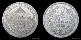 Honduras. 1/2 Real 1869. KM32