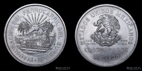 Mexico. 5 Pesos 1950. Ferrocarril. KM466