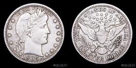 USA. 1905  Barber 25 Cents. Quarter. KM114