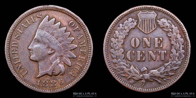 USA. 1886 Indian Head Cent. Penny. CU; 19mm; 3.08g. KM90a

Estimate: USD 15 - ...