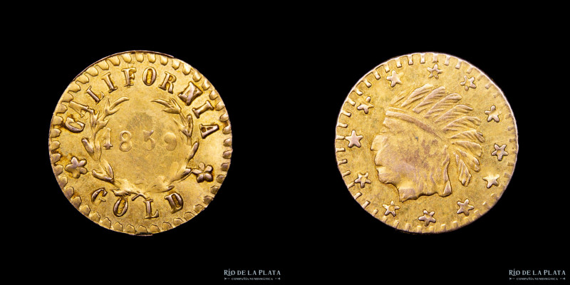 USA. California Gold Token 1859. Indio. AU; 9mm; 0.20g. (VF)

Estimate: USD 35...