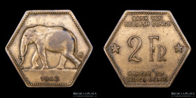 Congo Belga. 2 Francs 1943. KM25