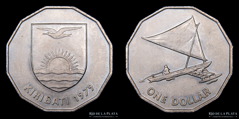 Kiribati. 1 Dollar 1979. CU-Ni; 30 mm; 12g. KM7 (VF+)

Estimate: USD 10 - 20