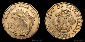 Seychelles. 10 Cents. FAO.  1977. KM32