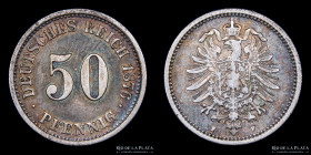 Alemania. 50 Pfennig 1876 F. KM6