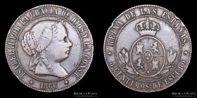 España. Isabel II. 5 Centimos de Escudo 1866. KM635