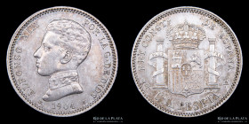 España. Alfonso XIII. 1 Peseta 1904. KM721