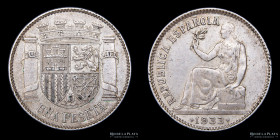 España. 1 Peseta 1933. KM750