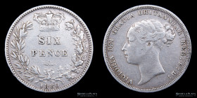 Gran Bretaña. Victoria. 6 Pence 1880. KM751