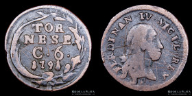 Napoles. Ferdinando IV. 1 Tornese 1791. KM203