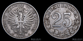Italia. V. Emanuelle III. 25 Centesimi 1903 R. KM36