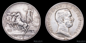 Italia. V. Emanuelle III. 1 Lira 1917 R. KM45
