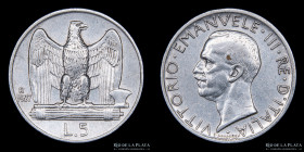 Italia. V. Emanuelle III. 5 Lira 1927 R. KM67.2