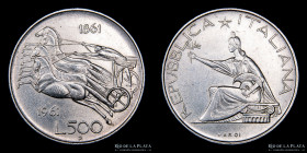 Italia. 500 Lira 1961. Centenario. KM99