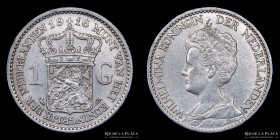 Paises Bajos. 1 Gulden 1916. KM148