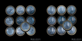 Rusia. Federacion. 10 Rublos 2002 x 10 diferentes