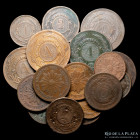 Uruguay. Lote x 18 monedas de cobre 1869
