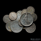 Francia. Lote x 13 monedas de plata 1799-1960