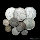 España. Lote x 12 monedas de plata 1870-1966