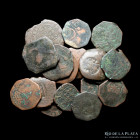 España. Lote x 17 monedas cobre. Siglo XV a XVII