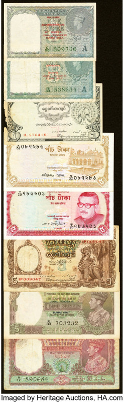Bangladesh and Burma Group of 13 Examples Very Good-Extremely Fine. Staple holes...